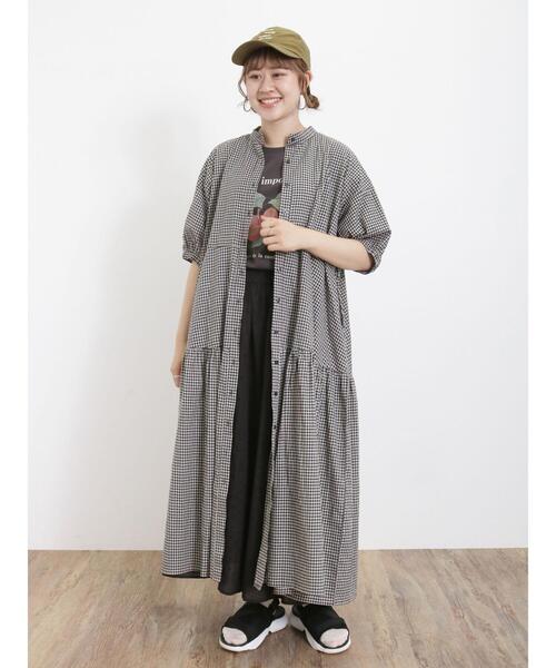 Samansa Mos2（サマンサ モスモス）の「【接触冷感】フルーツプリントTシャツ（Tシャツ/カットソー・レディース・イエロー/オフホワイト/チャコールグレー/サックスブルー・F）」の10枚目の写真