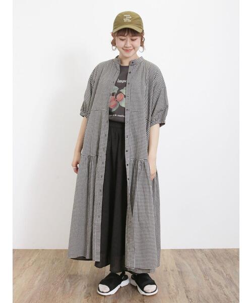 Samansa Mos2（サマンサ モスモス）の「【接触冷感】フルーツプリントTシャツ（Tシャツ/カットソー・レディース・イエロー/オフホワイト/チャコールグレー/サックスブルー・F）」の11枚目の写真