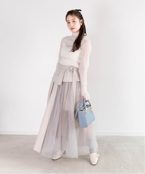 RANDA(ランダ)の「ラメシアーリブニットトップス(ニット/セーター・レディース・ピンク/グレー/ブラウン/ホワイト・FREE)」の22枚目の写真