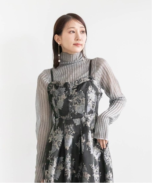 RANDA(ランダ)の「ラメシアーリブニットトップス(ニット/セーター・レディース・ピンク/グレー/ブラウン/ホワイト・FREE)」の18枚目の写真