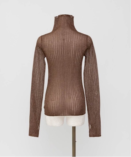 RANDA(ランダ)の「ラメシアーリブニットトップス(ニット/セーター・レディース・ピンク/グレー/ブラウン/ホワイト・FREE)」の14枚目の写真