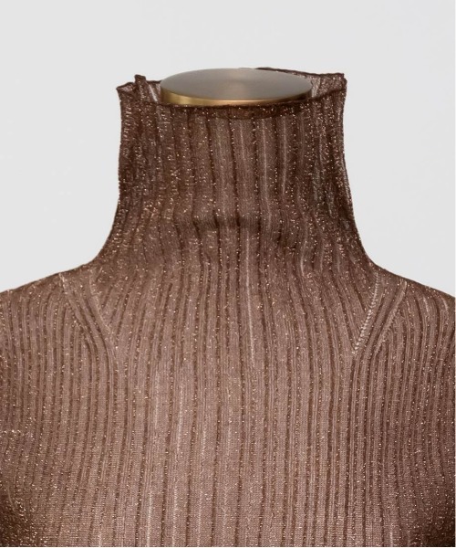 RANDA(ランダ)の「ラメシアーリブニットトップス(ニット/セーター・レディース・ピンク/グレー/ブラウン/ホワイト・FREE)」の15枚目の写真