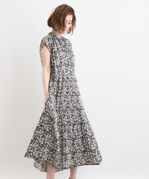 grove（グローブ）の「◆シャーリングプリーツワンピース（ワンピース・レディース・ネイビー/ブラック系/モスグリーン系・01/02/03/04/05）」の20枚目の写真