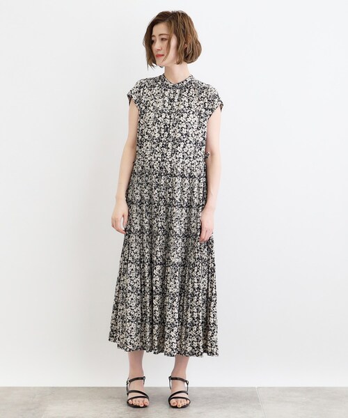 grove（グローブ）の「◆シャーリングプリーツワンピース（ワンピース・レディース・ネイビー/ブラック系/モスグリーン系・01/02/03/04/05）」の9枚目の写真