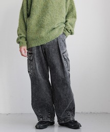 RAGEBLUE | DENIM CARGO PANTS / デニムミリタリーカーゴパンツ/パラシュートパンツ(デニムパンツ)