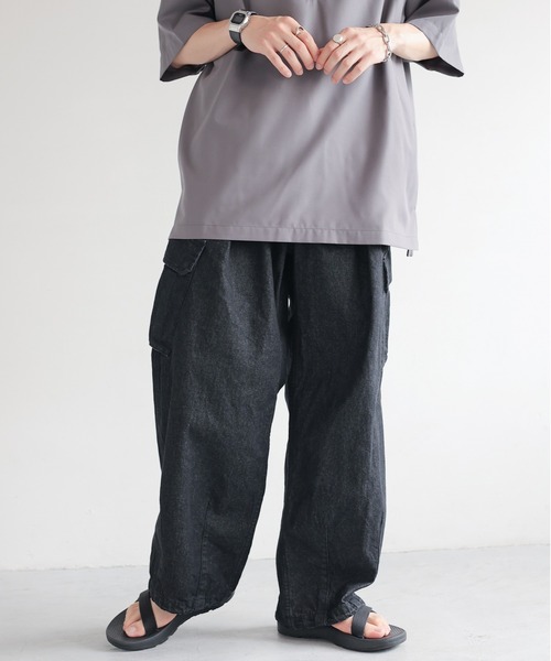 セール】DENIM CARGO PANTS / デニムミリタリーカーゴパンツ