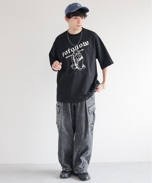 RAGEBLUE（レイジブルー）の「DENIM CARGO PANTS / デニムミリタリーカーゴパンツ/パラシュートパンツ（デニムパンツ・メンズ・ダークグレー/グレー/ブルー/ブルー系その他/ブルー系その他2・SMALL/MEDIUM/LARGE）」の6枚目の写真