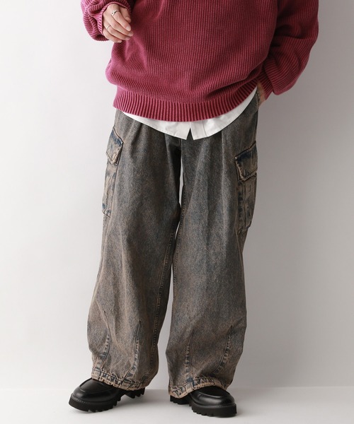 セール】DENIM CARGO PANTS / デニムミリタリーカーゴパンツ