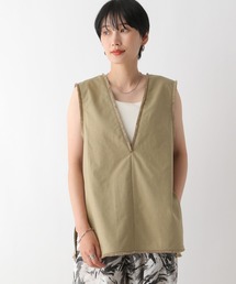 LEPSIM | リネン混フリンジベスト　124034(ベスト)