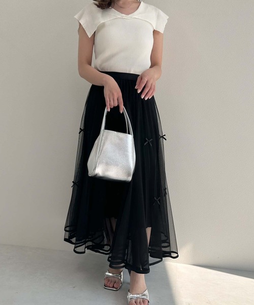 か12★ VALENTINO BOUTIQUE ノースリーブ ニット セーター セール】ハイネックノースリーブニット（ニット/セーター