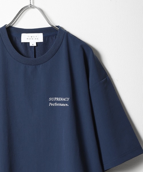 TIMELY WARNING（タイムリーワーニング）の「【TIMELY WARNING】ナイロンテック ワンポイント 刺繍 Tシャツ（Tシャツ/カットソー・メンズ・ブラック/カーキ/ネイビー・MEDIUM/LARGE/X-LARGE）」の14枚目の写真