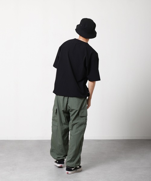 TIMELY WARNING（タイムリーワーニング）の「【TIMELY WARNING】ナイロンテック ワンポイント 刺繍 Tシャツ（Tシャツ/カットソー・メンズ・ブラック/カーキ/ネイビー・MEDIUM/LARGE/X-LARGE）」の17枚目の写真