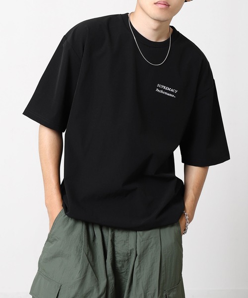 TIMELY WARNING（タイムリーワーニング）の「【TIMELY WARNING】ナイロンテック ワンポイント 刺繍 Tシャツ（Tシャツ/カットソー・メンズ・ブラック/カーキ/ネイビー・MEDIUM/LARGE/X-LARGE）」の20枚目の写真