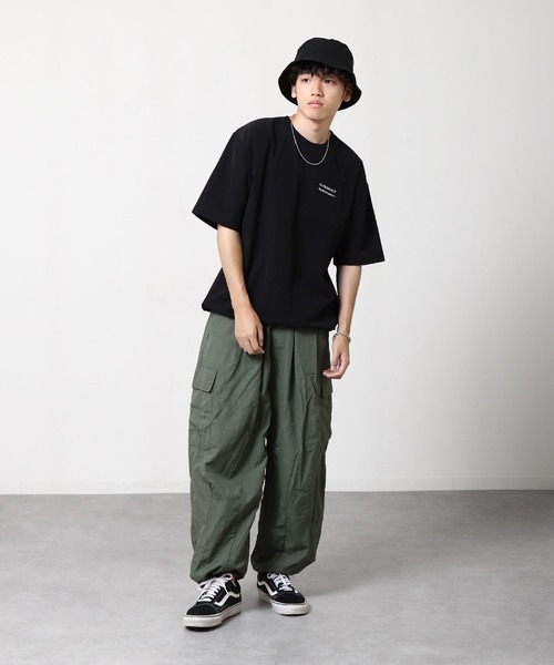 TIMELY WARNING（タイムリーワーニング）の「【TIMELY WARNING】ナイロンテック ワンポイント 刺繍 Tシャツ（Tシャツ/カットソー・メンズ・ブラック/カーキ/ネイビー・MEDIUM/LARGE/X-LARGE）」の19枚目の写真