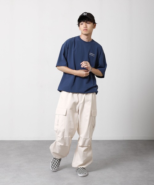 TIMELY WARNING（タイムリーワーニング）の「【TIMELY WARNING】ナイロンテック ワンポイント 刺繍 Tシャツ（Tシャツ/カットソー・メンズ・ブラック/カーキ/ネイビー・MEDIUM/LARGE/X-LARGE）」の22枚目の写真