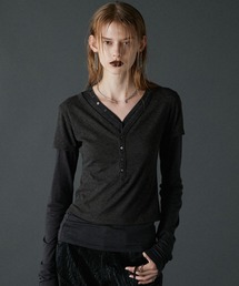 PRANK PROJECT | ヘンリーレイヤードトップ / Henley Layered Top(Tシャツ/カットソー)