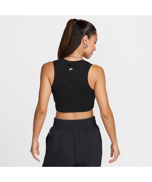 NIKE（ナイキ）の「ナイキ NIKE ナイキ  NSW リブ クロップ タンク トップ OPP1（タンクトップ・レディース・ブラック/グレー/ピンク・M/L）」の4枚目の写真
