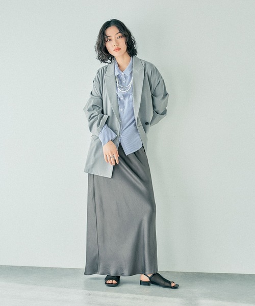 ストレッチサテンスカート2 133636（スカート）｜LEPSIM（レプシィム