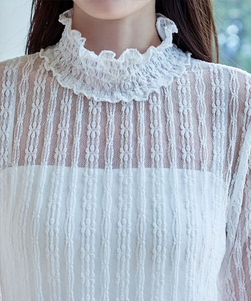 Tiaclasse（ティアクラッセ）の「【選べる4type】ハイネックカットソートップス（Tシャツ/カットソー・レディース・オフホワイト/ベージュ/ブラック/ホワイト・XL/XXL）」の11枚目の写真