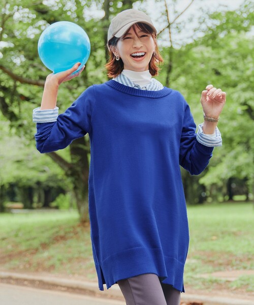 Tiaclasse（ティアクラッセ）の「【選べる4type】ハイネックカットソートップス（Tシャツ/カットソー・レディース・オフホワイト/ベージュ/ブラック/ホワイト・XL/XXL）」の7枚目の写真