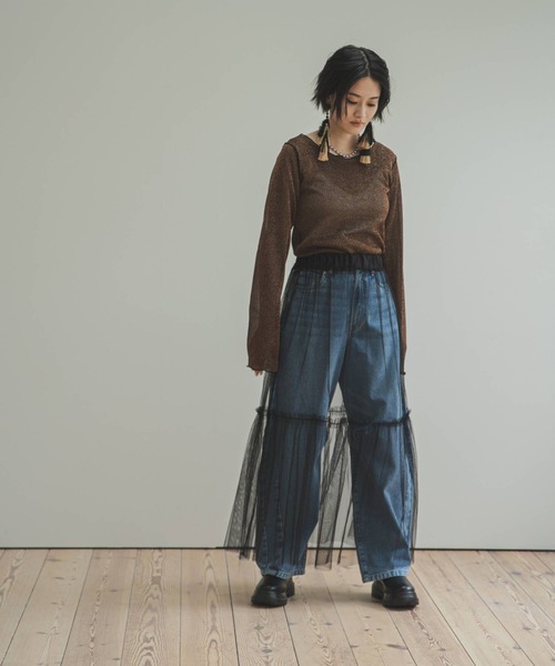 bohmal(ボマール)の「タフタ×チュールレイヤードスカート(スカート・レディース・ブラック・MEDIUM)」の19枚目の写真