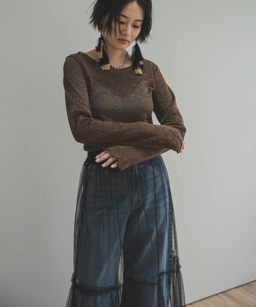 bohmal(ボマール)の「タフタ×チュールレイヤードスカート(スカート・レディース・ブラック・MEDIUM)」の22枚目の写真