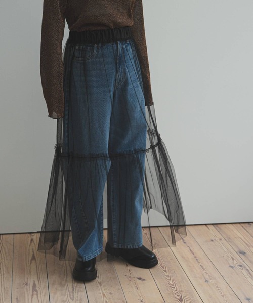 bohmal(ボマール)の「タフタ×チュールレイヤードスカート(スカート・レディース・ブラック・MEDIUM)」の17枚目の写真