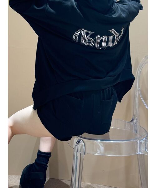 GYDA（ジェイダ）の「ラインストーンGYDAラメショートパンツ【SETUP着用可】（その他パンツ・レディース・ライトグレー/ブラック・FREE）」の16枚目の写真