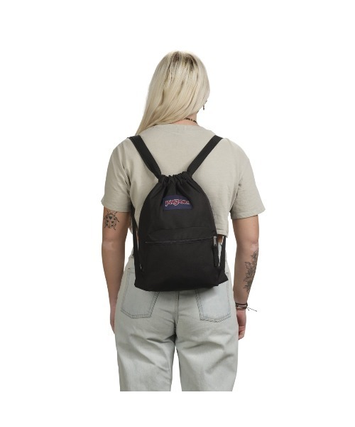 JANSPORT(ジャンスポーツ)の「JANSPORT DRAW SACK(ジャンスポーツ ドローサック)(バックパック/リュック・レディース・ブラック/ネイビー/レッド系・FREE)」の9枚目の写真