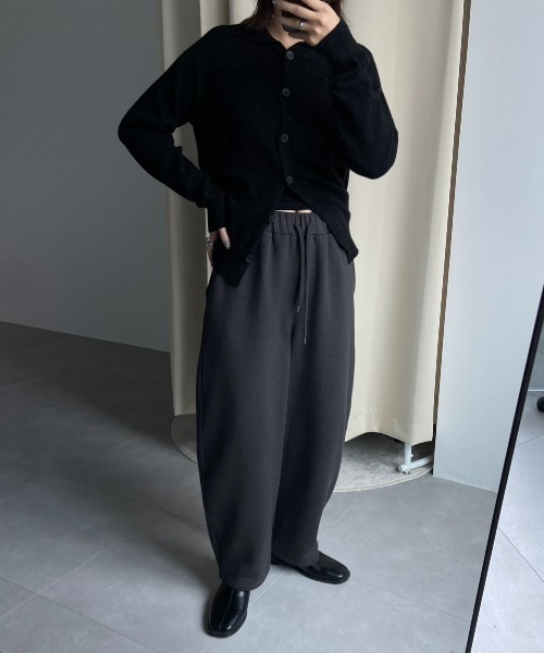 Aunt Marie's(アントマリーズ)の「裏起毛スウェットカーブパンツ(スウェットパンツ・レディース・アイボリー/ブラック・FREE)」の22枚目の写真