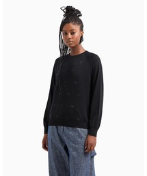 EMPORIO ARMANI | 【エンポリオ アルマーニ】セーター ウール プレーンニット マイクロラインストーン(ニット/セーター)