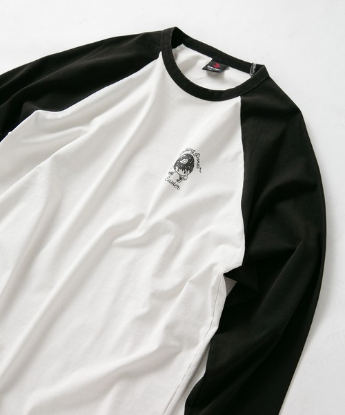 LB/S （エルビーエス）の「【SAVIER/サビアー】 ルーズフィットラグランロンT（Tシャツ/カットソー・メンズ・ブラック/ネイビー・MEDIUM/LARGE）」の15枚目の写真