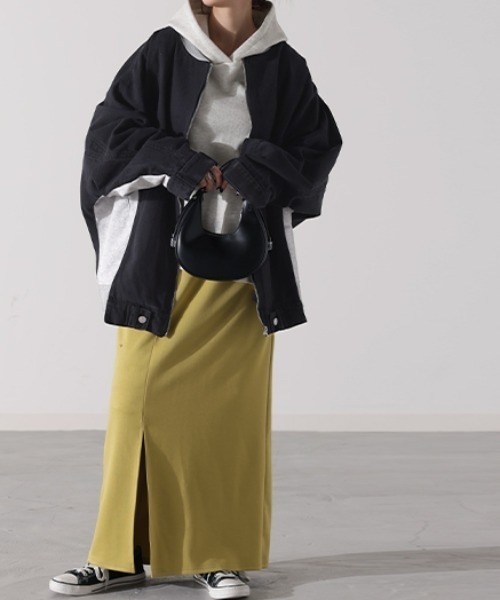 デニム×スウェット異素材アウター（デニムジャケット）｜HUG.U（ハグユー）