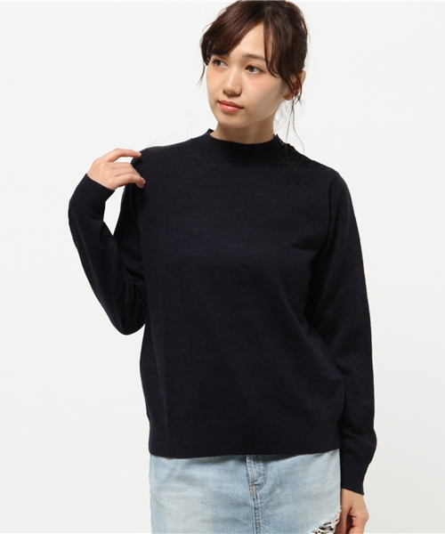 CIAOPANIC（チャオパニック）の「【Ciaopanic】　AC/WハイネックP/O（ニット/セーター・レディース・ホワイト/グレー/ネイビー/マスタード・FREE）」の3枚目の写真