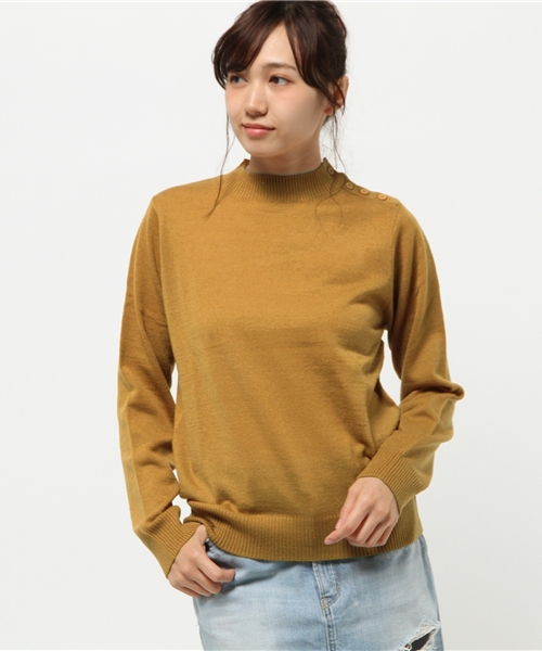 CIAOPANIC（チャオパニック）の「【Ciaopanic】　AC/WハイネックP/O（ニット/セーター・レディース・ホワイト/グレー/ネイビー/マスタード・FREE）」の4枚目の写真