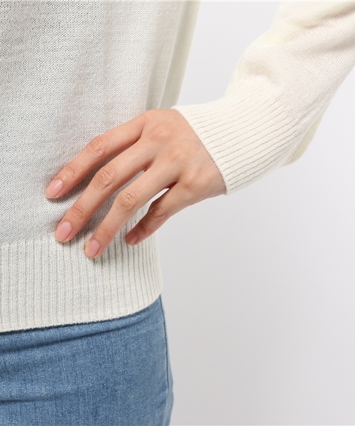 CIAOPANIC（チャオパニック）の「【Ciaopanic】　AC/WハイネックP/O（ニット/セーター・レディース・ホワイト/グレー/ネイビー/マスタード・FREE）」の9枚目の写真