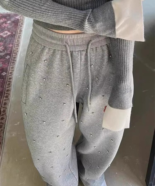 c.u.l（シーユーエル）の「ジュエリー スウェットパンツ culw754（スウェットパンツ・レディース・グレー/ブラック・L/M）」の6枚目の写真