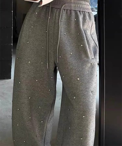 c.u.l（シーユーエル）の「ジュエリー スウェットパンツ culw754（スウェットパンツ・レディース・グレー/ブラック・L/M）」の8枚目の写真