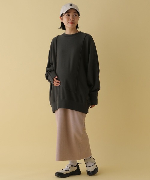 なもsサイズ セール】【産前・産後対応】マタニティ/リブナロースカート