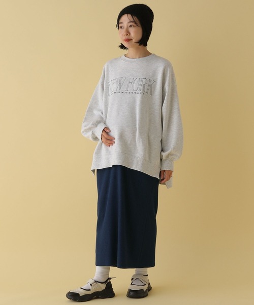 LEPSIM（レプシィム）の「【産前・産後対応】マタニティ／リブナロースカート　133328（マタニティウェア/グッズ・レディース・ブラウン/ブラック/オフホワイト/ネイビー/グリーン/ライトブラウン・FREE）」の15枚目の写真