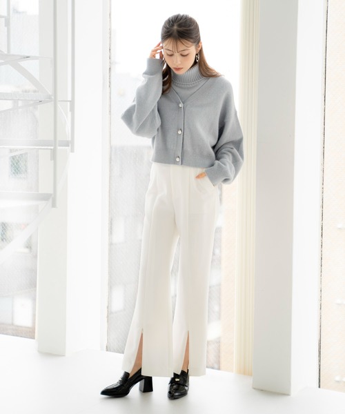 NOELA(ノエラ)の「セミフレア2WAYパンツ(その他パンツ・レディース・モカ/オフホワイト/チャコールグレー・S/M)」の2枚目の写真