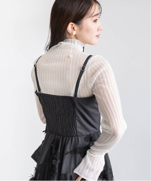 ランダ　randa 3Dフラワービスチェワンピース RANDA｜3Dフラワービスチェワンピース | Rakuten Fashion(楽天