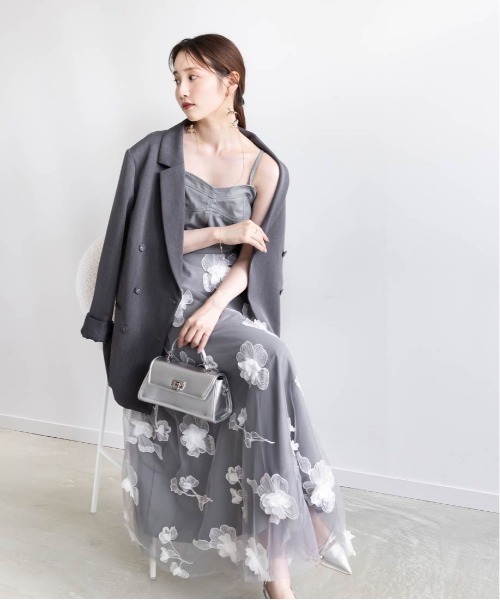 RANDA（ランダ）の「3Dフラワービスチェワンピース（ワンピース）」 - WEAR