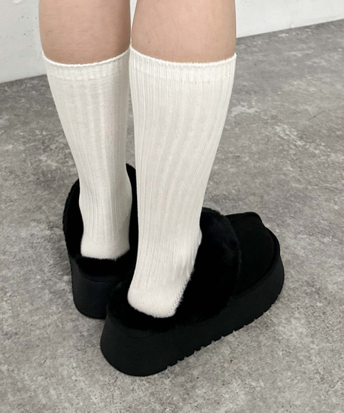 archives（アルシーヴ）の「ムートンバブーシュ（その他シューズ・レディース・ブラック/ベージュ・MEDIUM/LARGE）」の11枚目の写真