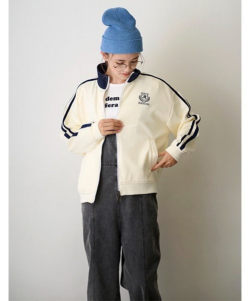 pom ponette junior（ポンポネットジュニア）の「【AMI】ハイウエストサロペット（サロペット/オーバーオール・キッズ・ブラック/ネイビー・L/M）」の22枚目の写真
