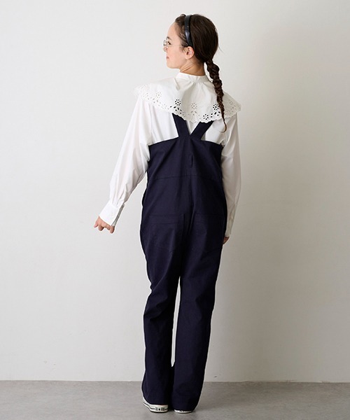 pom ponette junior（ポンポネットジュニア）の「【AMI】ハイウエストサロペット（サロペット/オーバーオール・キッズ・ブラック/ネイビー・L/M）」の11枚目の写真
