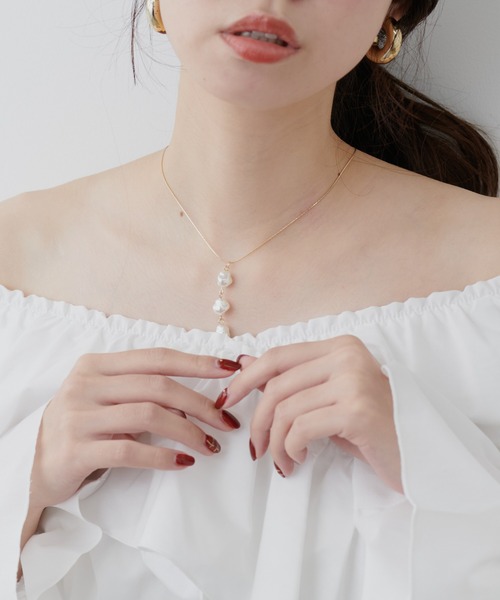 natural couture（ナチュラルクチュール）の「3連パールネックレス（ネックレス・レディース・その他2/その他1・FREE）」の18枚目の写真