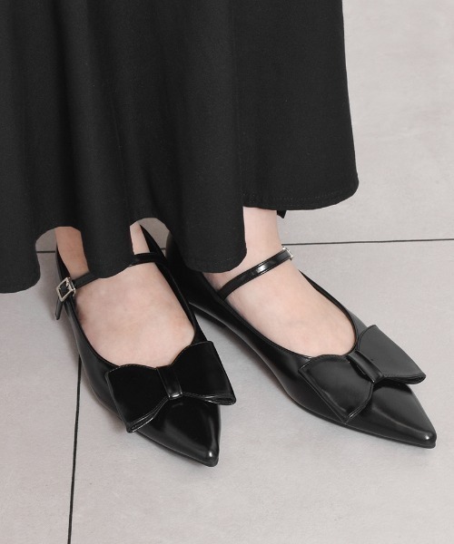 tukn.(トゥクン)の「リボンストラップパンプス バレエコア(パンプス・レディース・ブラック・M/L/S)」の12枚目の写真