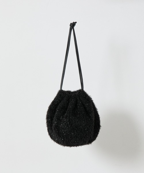 COLONY 2139（コロニートゥーワンスリーナイン）の「ラメシャギー巾着（ショルダーバッグ・レディース・ホワイト/ブラック・FREE）」の12枚目の写真