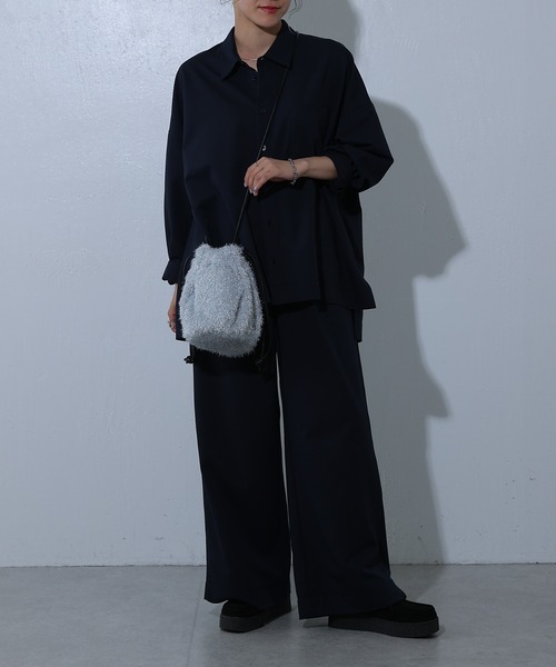 COLONY 2139（コロニートゥーワンスリーナイン）の「ラメシャギー巾着（ショルダーバッグ・レディース・ホワイト/ブラック・FREE）」の8枚目の写真